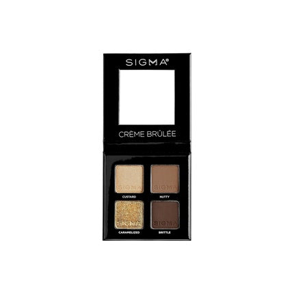 Sigma Beauty Quad Eyeshadow Palette Buttery Soft Formula Buildable Blendable Shades Flawless Eye Look Designed for All Day Wear Crème Brûlée