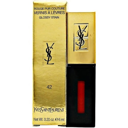 YSL Rouge Pur Couture Glossy Stain Lip Polish 6ml #42 Tangerine Moire