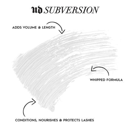 Urban Decay Subversion Eyelash Primer White Creamy Mascara Primer for Length and Volume Conditioning and Protective Formula with Panthenol and Vitamin E