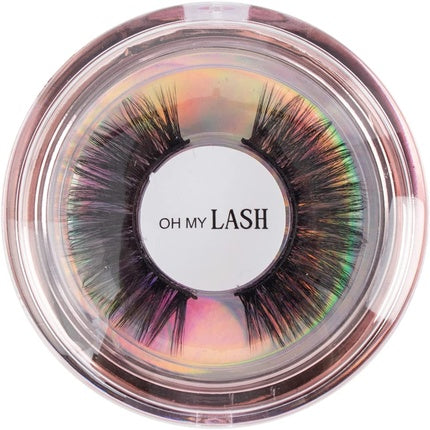 OH MY LASH Black Faux Mink False Strip Eyelashes in Rose Gold Reusable Lashes Case - Individual