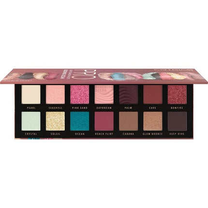 Catrice Pro Slim Eyeshadow Palette Blushing Ocean 14 Colors Vegan and Nanoparticle Free 10.6g