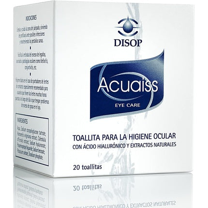 Acuaiss Eyelid Cleansing Wipes with Hyaluronic Acid, Aloe Vera, and Bisabolol