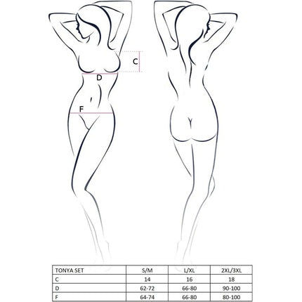 Passion Tonya Set Size S-M 3-Piece Blue