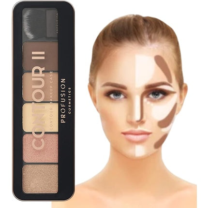 Profusion Cosmetics Pro Makeup Case Contour II Medium Dark