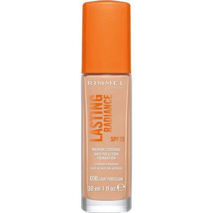 Rimmel London Lasting Radiance Foundation SPF25 010 Light Porcelain 30ml