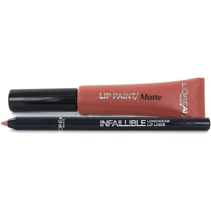 L'Oreal Paris Cheryl's Lip Kit Lipstick & Lipliner Paint It Peach