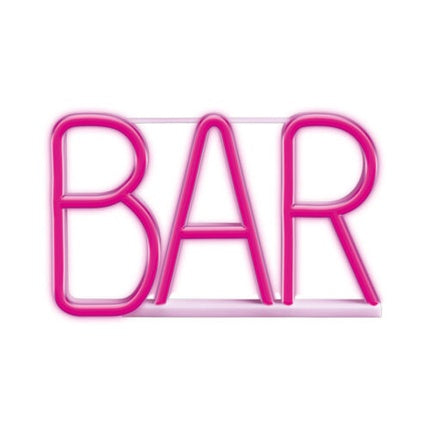 Neon LED Bar Sign Illuminated Wall Light USB Battery 19 x 28.5 cm