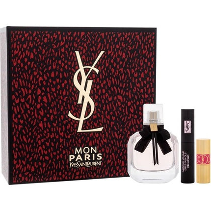 Yves Saint Laurent Mon Paris 3 Piece Gift Set: Eau De Parfum 50ml - Mascara 2ml - Lipstick No.49 1.3g