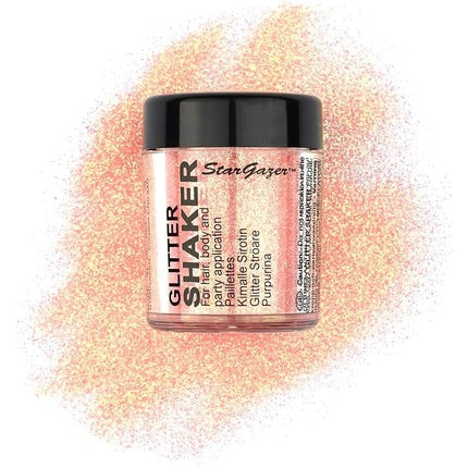 Stargazer UV Glitter Shaker Orange Cosmetic Glitter Powder for Eyes Lips Face Body Hair and Nails