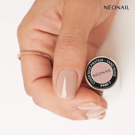 NEONAIL UV Nail Polish Base Coat Gel UV Cover Base Protein Sand Nude 7.2ml