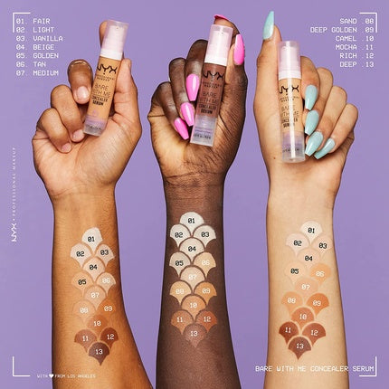 NYX Professional Makeup Bare With Me Concealer Serum Up to 24Hr Hydration Medium Vanilla 0.32 fl oz