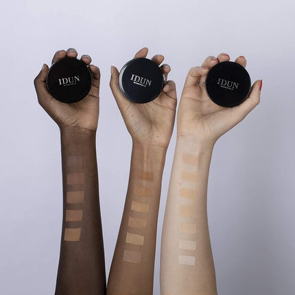 IDUN Minerals Powder Foundation SPF15 100% Purified Minerals Saga Light Neutral