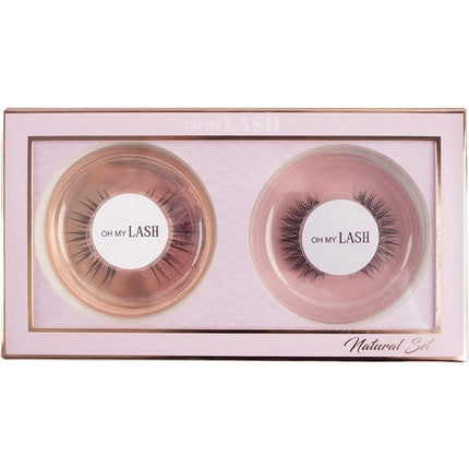 OH MY LASH Faux Mink False Strip Eyelashes Wispy Natural Look 2 Pairs