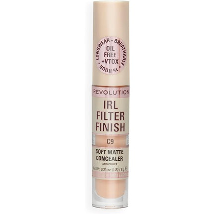 Makeup Revolution IRL Filter Finish Concealer Medium to Full Coverage C9 6g
