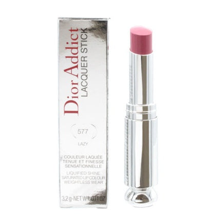 Dior Pink Lipstick Addict Lacquer Liquified Shine 577 Lazy