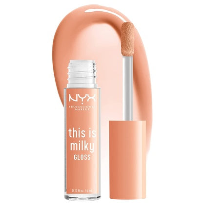 NYX Professional Makeup This Is Milky Gloss Vegan Lip Gloss 12 Hour Hydration Milk & Hunny Sheer Light Honey