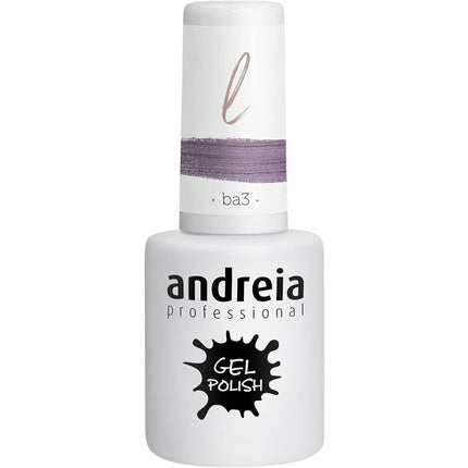 Andreia Semi-Permanent Nail Gel Polish for UV/LED Lamp Intense Shine and 4 weeks Lasting Varnish Colour BA3 Pink Glitter 10.5ml