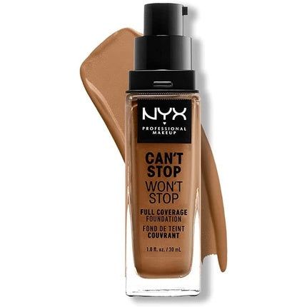 NYX Professional Makeup Can't Stop Won't Stop Full Coverage Foundation Vegan Formula Matte Finish Honey 15.8