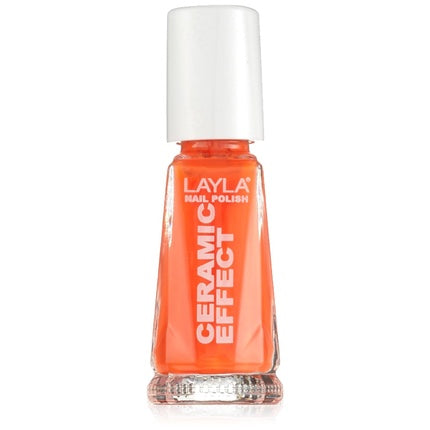 Layla Cosmetics 1243R23-109 Ceramic Effect Nail Polish - Fluorescent Orange 0.01l