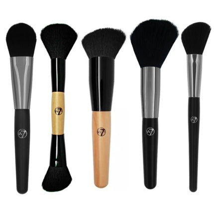 W7 Make-Up Cosmetic Brushes for Foundation, Blush, Bronzer, and Powder