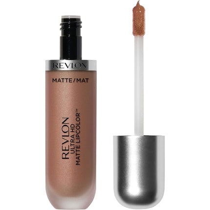 Revlon Ultra HD Matte Lipcolor Velvety Lightweight Matte Liquid Lipstick in Nude Brown Seduction 6g
