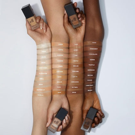 elf Flawless Finish Foundation Lightweight Medium Coverage Semi-Matte Finish Sand 0.68 Fl Oz 20mL