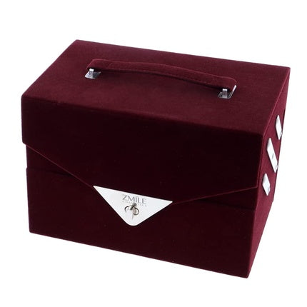 ZMILE Cosmetics Beauty Case Velvety Vegan Makeup Case in Dark Berry