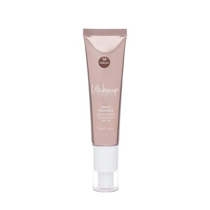 Wakeup Cosmetics Sweet Radiance Liquid Foundation SPF 20 Moisturizing with Radiant Effect Color 10 Hazelnut