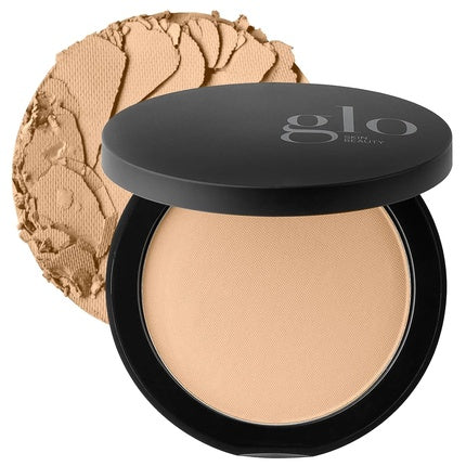 Glo Skin Beauty Pressed Base Powder Foundation Makeup Golden Dark - Flawless Coverage for a Radiant Natural Second-Skin Finish