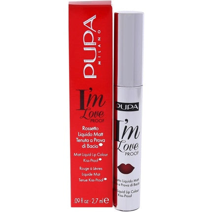 Pupa Milano I Am Love Proof Matt Liquid Lip Color 009 Red Pop for Women 0.09 oz Lipstick