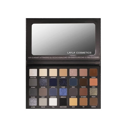 Creator Eyeshadow Palette Layla 28 Colors Duochrome Metal Mirror Butter Spark Matte Texture Soft and Creamy Hypoallergenic Nickel Tested Unique Color Studio Personalize