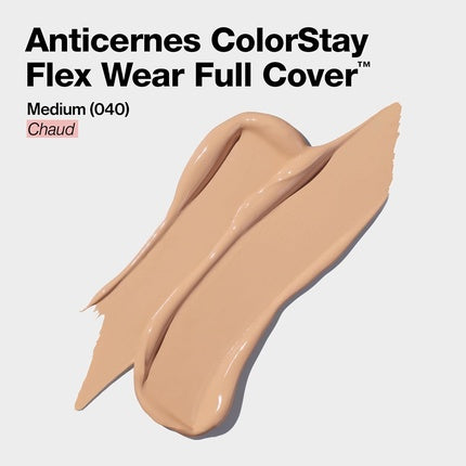 Revlon ColorStay Flex Wear Full Cover Non-Creasing Concealer with Hyaluronic Acid and Vitamin E 0.34 fl oz 040 Medium