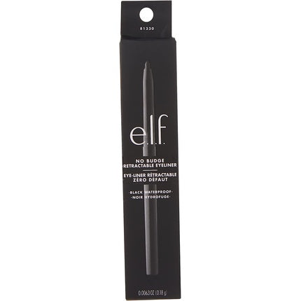 elf No Budge Retractable Eyeliner Creamy Ultra-Pigmented Waterproof Creates Bold Defined Lines Black 0.006 Oz