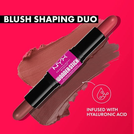 NYX Professional Makeup Blush Wonder Stick with Hyaluronic Acid Coral and Deep Peach 03
