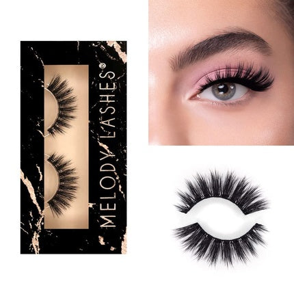 Melody Lashes Natural Fluffy Cat Eye Lashes Premium Quality Soft Cotton Band Cheerleader