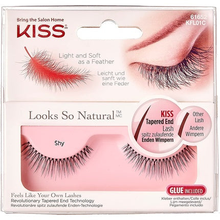 KISS Looks So Natural False Eyelashes Lightweight and Comfortable Natural-Looking Tapered End Technology Reusable Cruelty-Free Contact Lens Friendly Style Shy