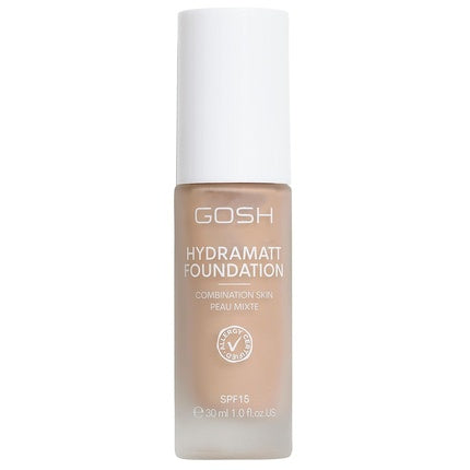 GOSH Foundation with SPF 15 for Light and Dark Skin Vegan Mattifying Makeup for Dry, Sensitive and Oily Skin - 006R