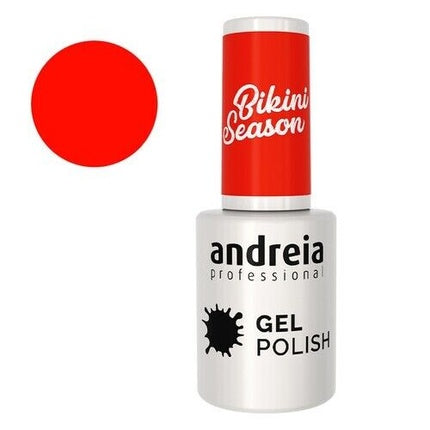Andreia Professional Gel Nail Polish Neon Redish Orange BK2 Bikini Collection
