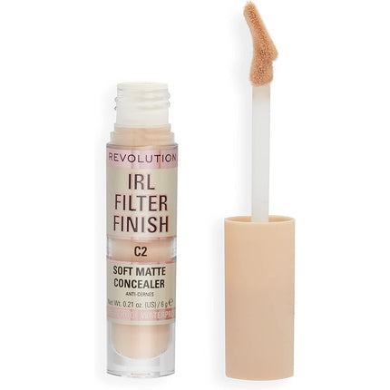 Makeup Revolution IRL Filter Finish Concealer Medium to Full Coverage C2 6g