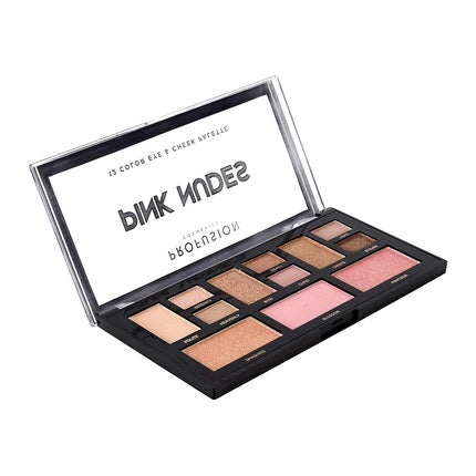 Profusion Cosmetics Mini Artistry 12 Shade Eye & Cheek Palette Pink Nudes