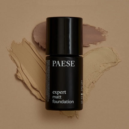Paese Expert Matt Professional Mattifying Mousse Foundation with 24H Long Wear Effect, Vitamin E, Hyaluronic Acid 1.01 Fl Oz Natural Beige 502W