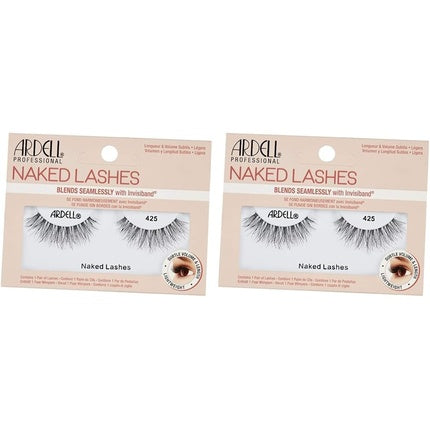 ARDELL Naked Lashes Real Hair False Eyelashes 425 - Natural Vegan Reusable Fake Lashes for Gluing - 1 Pair