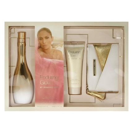 Jennifer Lopez Enduring Glow 3.4oz EDP Spray 2.5oz Body Lotion Pouch Women