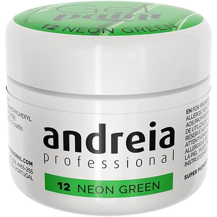 Andreia Professional Nail Art Design Gel Paint Pots Highly Pigmented Intense Colour No Flow High Viscosity UV Gel Paint for DIY Manicure Vegan 4g