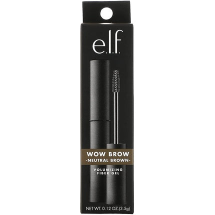 elf Wow Brow Gel Volumizing Buildable Wax-Gel Hybrid Neutral Brown 3.5g