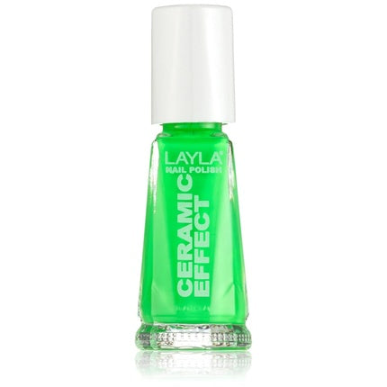 Layla Cosmetics 1243R23-108 Ceramic Effect Nail Polish Green Fluorescent 0.01l