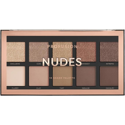 Profusion Cosmetics Nudes 10 Shade Eyeshadow Palette 16g