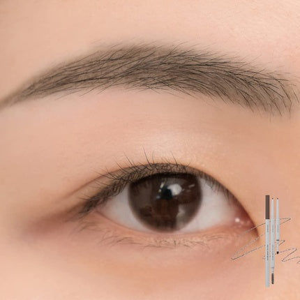Rom&nd HAN ALL SHARP BROW C2 Grace Taupe Dual-Sided Fine Tip Shapes Defines Fills Brows Natural Makeup Sharp Tip Applicator K-Cosmetics