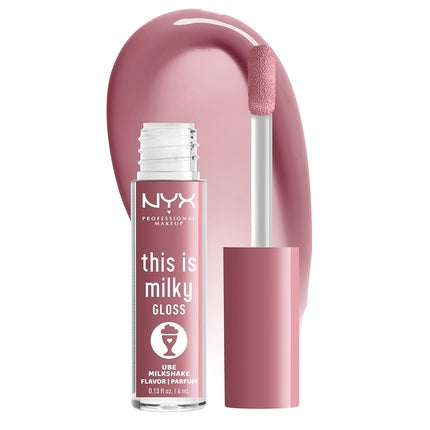 NYX Professional Makeup This Is Milky Gloss 12 Hour Hydration Vegan Ube Milkshake Mauve Purple