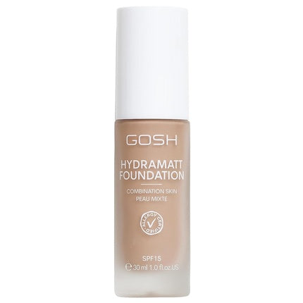 GOSH Foundation with SPF 15 for Light and Dark Skin Vegan Mattifying Makeup for Dry, Sensitive and Oily Skin - 012N